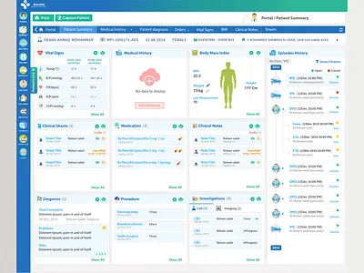 EHR-Electronic Health Record System app care clinic dashboard design diagnostic doctor doctor app ehr emr health hospital lab medicine patient phr records ui ux web