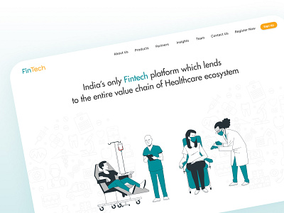 Fintech Platform Website Design branding design fintech graphic design illustration loan logo typography ui ux vector