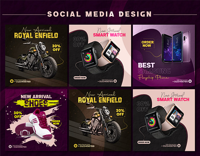 Social media design bundle branding creative design designer graphic design illustration logo social media design