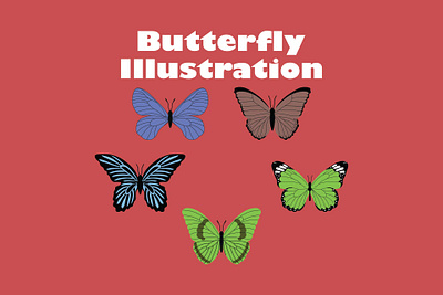 Butterfly Illustration animal icon vector