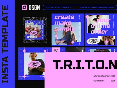 Hype Instagram Template - Triton branding instagram instagram banner instagram post instagram posts instagram posts template instagram stories instagram stories template instagram story instagram story template instagram template instagram templates social media social media banner social media pack social media templates socialmedia stories ui