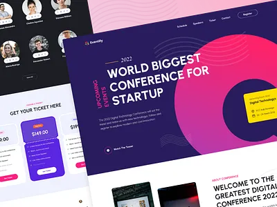 Eventify- Event Management Landing Page event landing page ui event management website landing page design landing page ui ui ui design web design website website design website ui