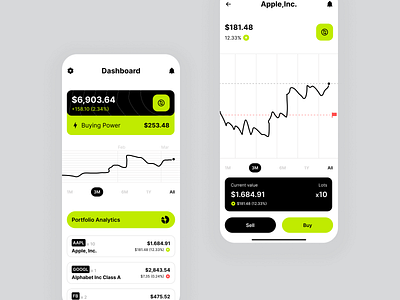 Investment App Concept app design mobile app design stock app ui ui design