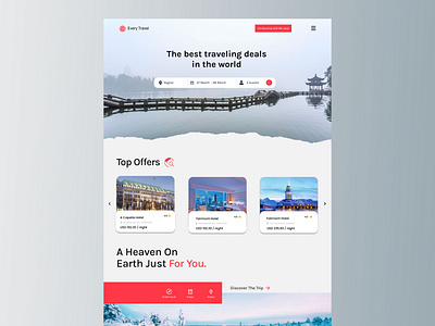 Every Travel branding ui ux webdesign website