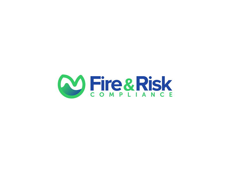 Fire & Risk logo branding drop fire glyph logo risk safety vector