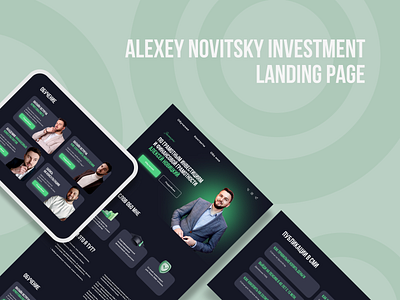Alexey Novitsky Investment Landing page branding design graphic design typography ui ux