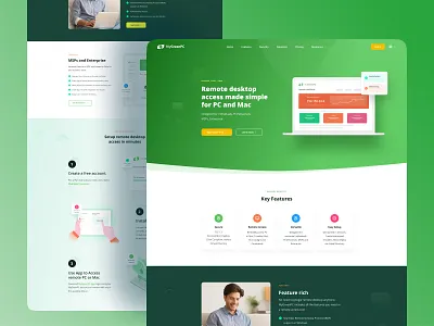 MyGreenPC - Remote PC Access Software Website business software crm software marketing page project management saas sales software software landing software landing page software page software project task list task management app template tools web design