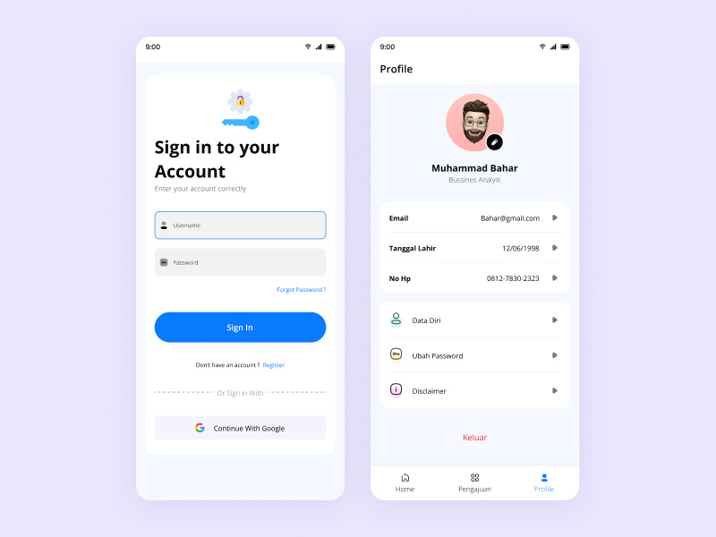 UI Profile by muhammad ridwan on Dribbble