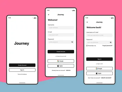 Sign In / Sign Up app branding calendar case study create account dark mode figma goal graphic design habit habit tracker light mode log in mobile mobile app planner sign in sign up ui ux