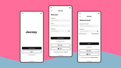 Sign In / Sign Up app branding calendar case study create account dark mode figma goal graphic design habit habit tracker light mode log in mobile mobile app planner sign in sign up ui ux