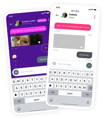 Dating App Chat UI ads design brand branding campaign chat chat app chat design dating app dating app chat dating app chat design design digital design graphic design illustration logo motion graphics ui ui desgin ui ux