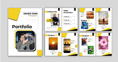 Flat Design Colored Portfolio-template branding company portfolio creative design creative portfolio graphic design new portfolio photography portfolio portfolio