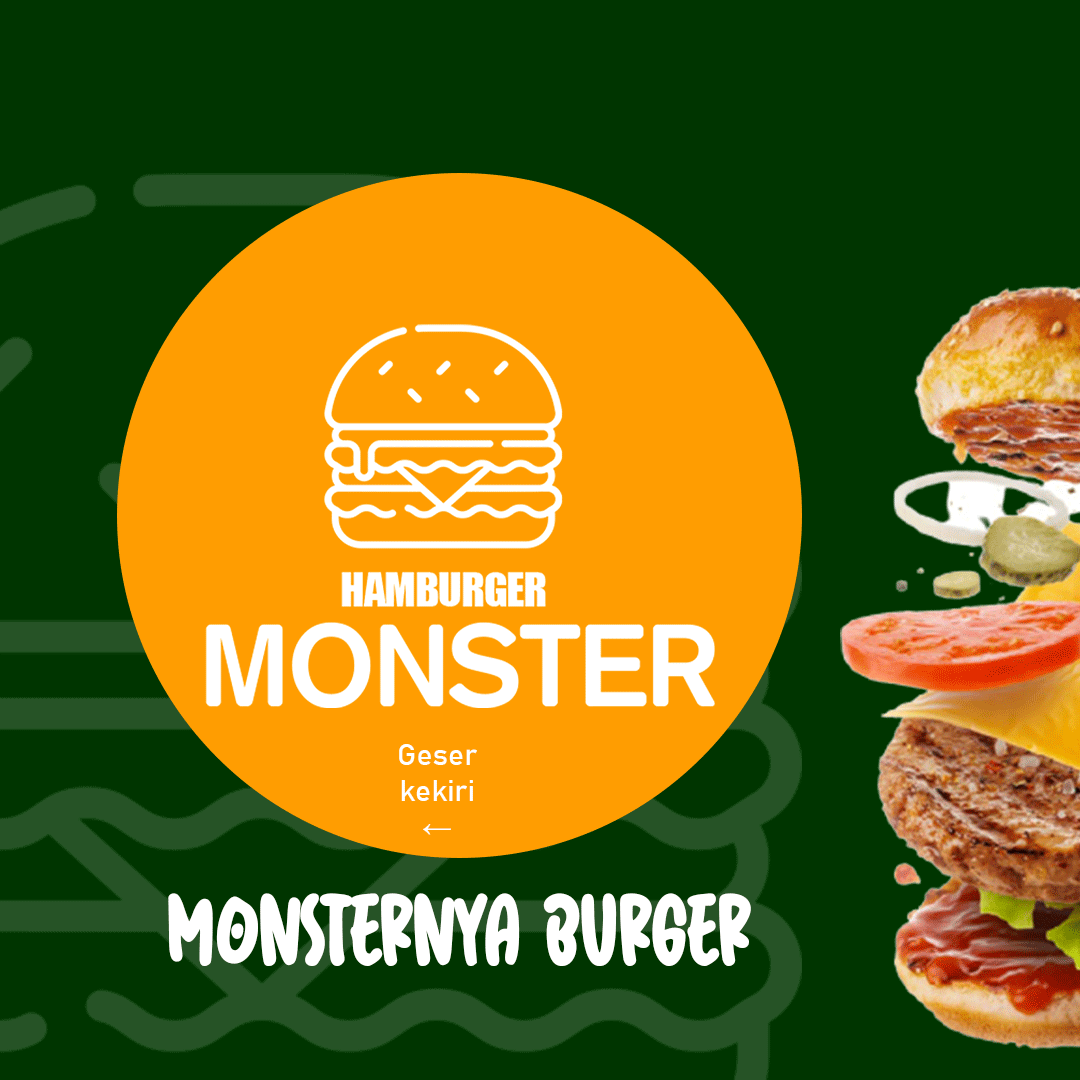 Feed Instagram Hamburger Monster branding graphic design logo ui