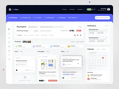 Task manager app app dashboard design figma manager minimal notes product design task to do list tracking ui ux web workflow