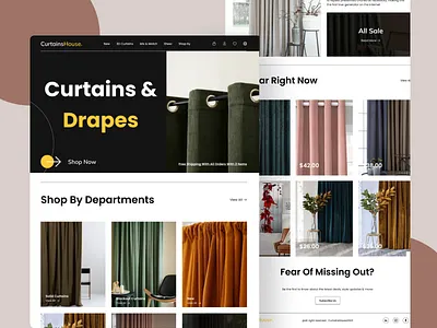 Curtains Landing Page design curtain landing page design landing page landing page design ui design ux design