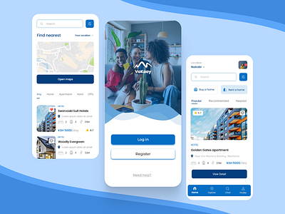 Vakaay App illustration mobiledesign realestate sales ui uiux uxui