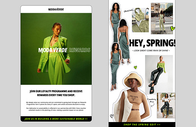 Personal Project - Email design: Moda Verde graphic design