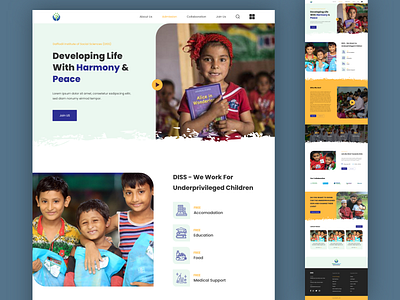 Charity Website adobe xd charity kids orphanage proverty service social social service ui underpriviledge underprivileged children web design xd