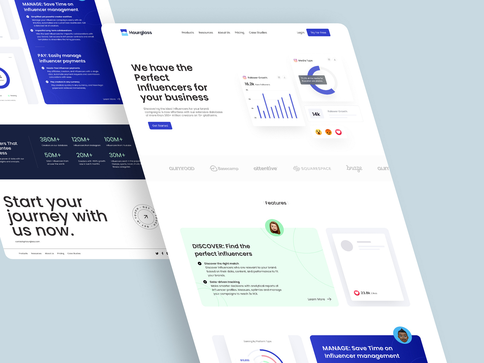 Influencer Marketing Landing Page by Olajide Adewumi on Dribbble