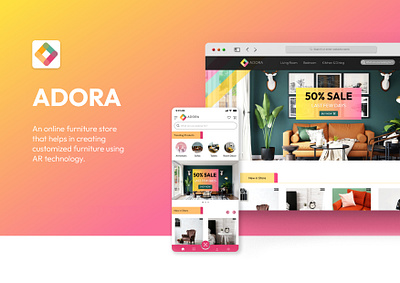 ADORA - ONLINE FURNITURE STORE app branding product design ui