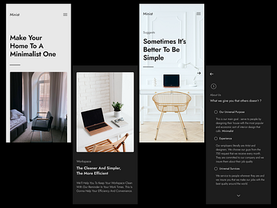 Minimal app design ui ux web design