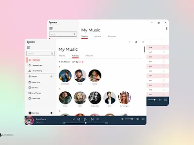 Beatz music player app design dailyui product design ui uiux ux
