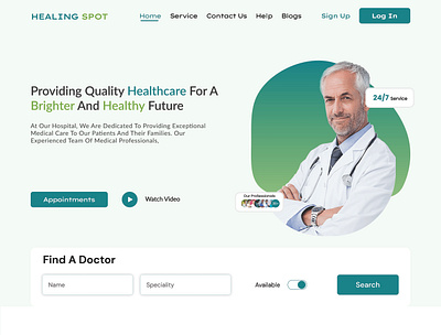 Health website Landing page animation branding graphic design ui