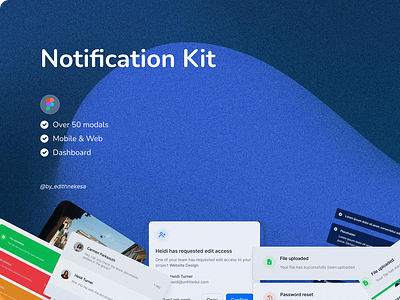 Notifications designs (UI Kit) @ai @design @uikit @uiux alerts dashboard dribbble figma figmacommunity message mobile notifications pop ups template toast ui web