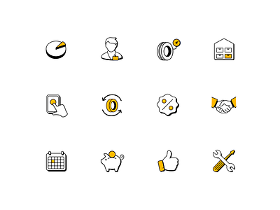 Tire service - Iconset design draw figmadesign icon icondesign icons icons pack iconset pen service tire ui