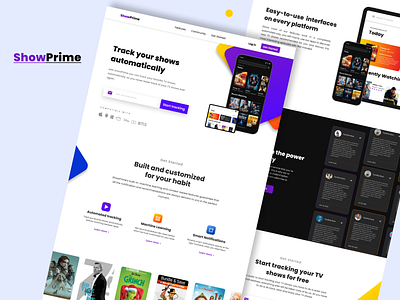 Showprime design movies streaming ui uiux watching web design