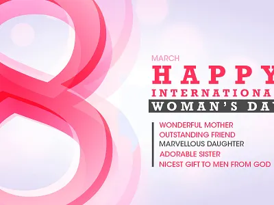 Womens Days Poster design graphic design march 8 pink womens day