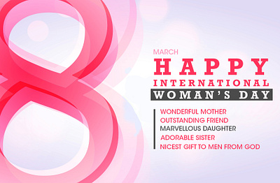 Womens Days Poster design graphic design march 8 pink womens day