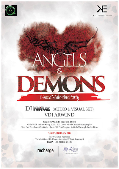 Angles & Demons Poster design dj poster graphic design poster