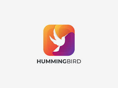 HUMMING BIRD app bird coloring bird logo branding design humming bird icon illustration logo ux vector