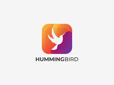 HUMMING BIRD app bird coloring bird logo branding design humming bird icon illustration logo ux vector
