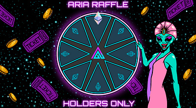 Raffle alien apparel art artwork banner branding commission design drawing graphic design illustration illustrator lineart nft nfts photoshop retro space vintage