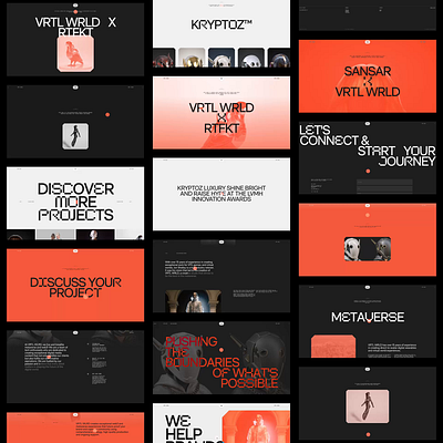 www.vrtlwrld.io animation brand brand identity branding header interaction typography web website