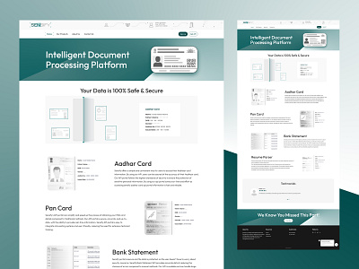 Intelligent Document Processing Platform card data design document graphic design sensor ui ux website
