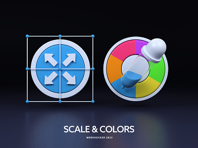 Scale - Colors 3d app colors design icon icons illustration logo render scale ui ux webshocker website