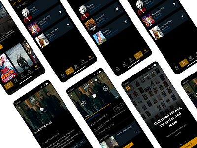 Ninjutsu app design design mobile app streaming app ui uiux