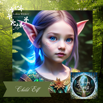 Child Elf design fantasy art fantasy character hyper realism illustration myths