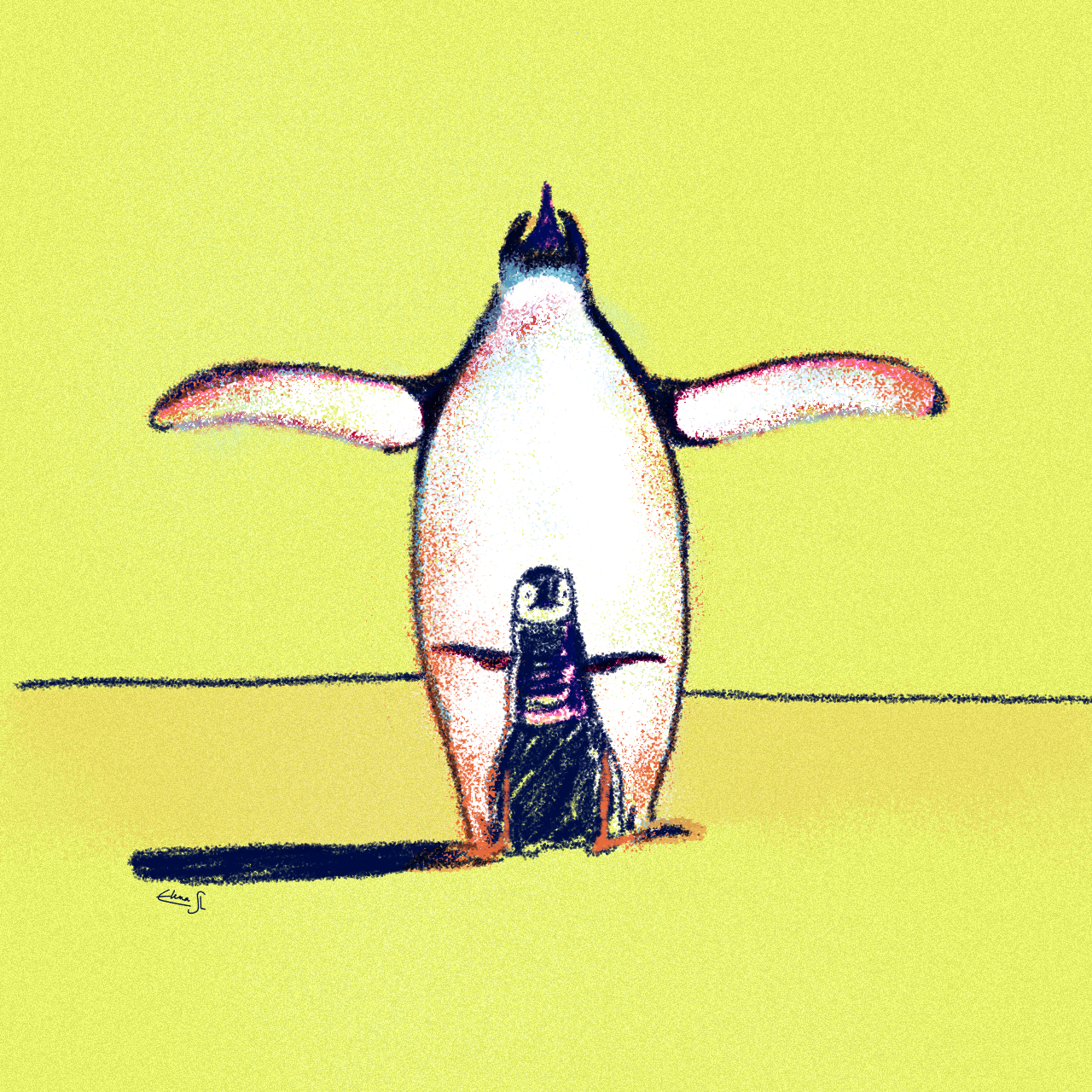 Hello penguins! 2d illustration animal animal illustration cartoon character character art character concept character design penguin colorful concept concept art illustration noise illustration penguin penguin illustration penguins procreate procreate illustration sketch vector
