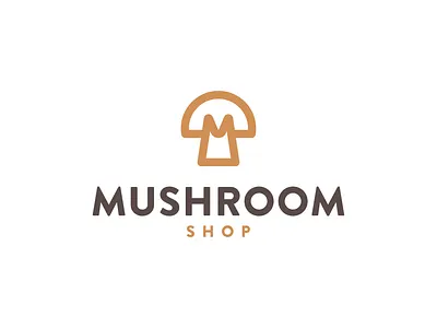 Mushroom Shop logo branding camping design flora food forest fungus hiking logo logodesign logodesigner mark mountain mushroom nature shop symbol truffle wildlife woods