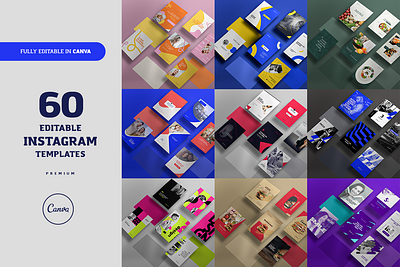 Pack 60 Instagram Canva Templates agency template beauty template bundle canva template dentist template gym template instagram marketing template nutrition template pack pack template social media canva social media template template canva