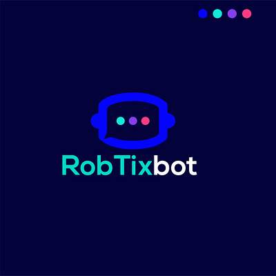 RobTixbot Logo design branding custom logo designer design graphic design illustration logo logo design logo graphic design obstructive robot logo robotix tech technology