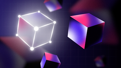 2.5D Spinning Cubes 2.5d 2d 3d after effects animation cube design digital explainer gif gradient grain illustration loop motion primitives retro space spheres ukraine