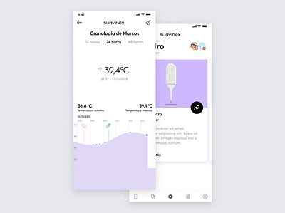 Smart thermometer - Oblumi app design sketch ui ui design ux ux design