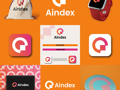 Concept : Aindex (Unused) abstract logo app logo best logo brand identity branding creative logo crypto gradient logo graphic design icon design illustration logo design logofolio logotype tech logo vect plus