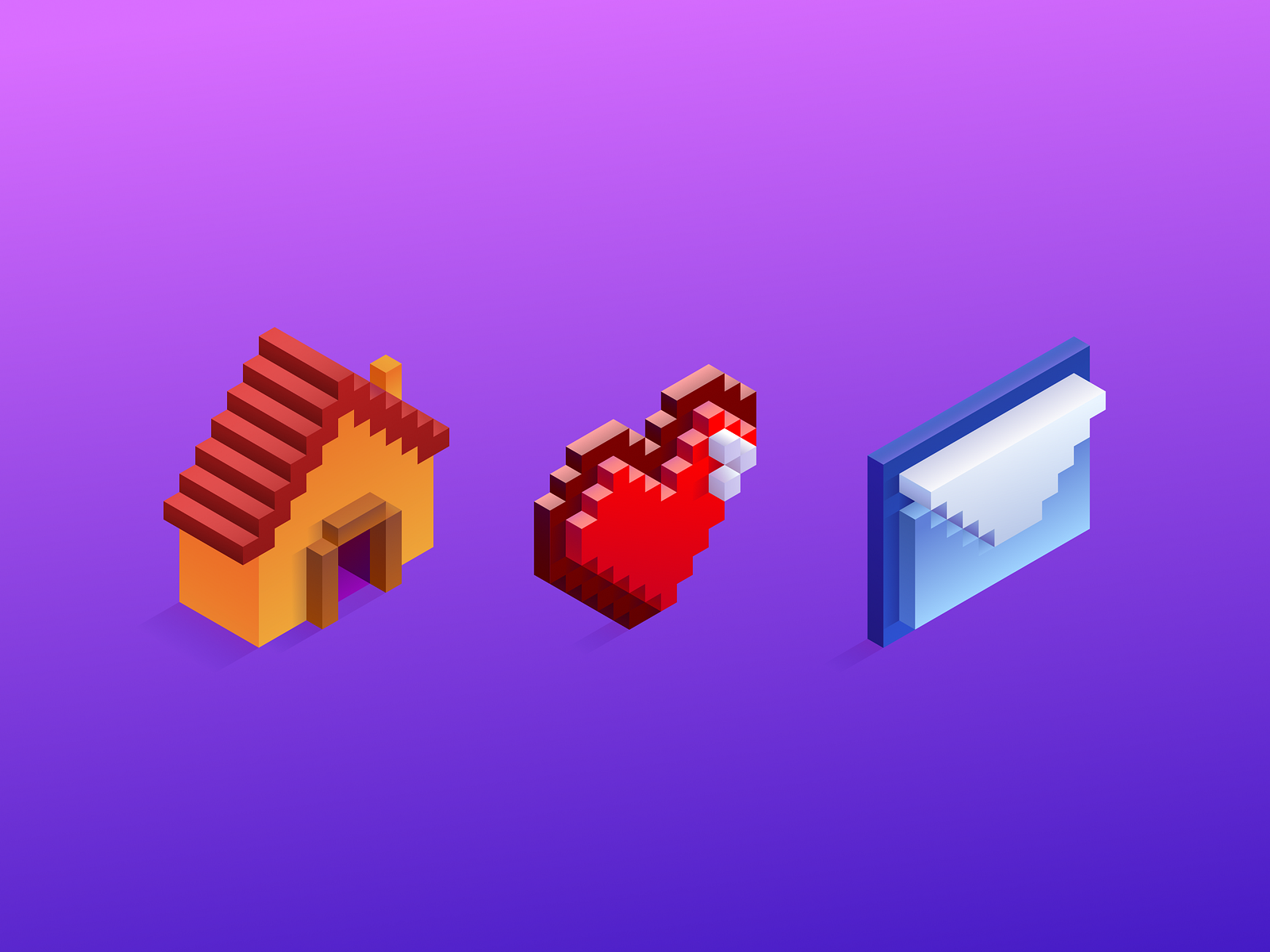 Isometric 8-bit Icons by Volya Novik on Dribbble