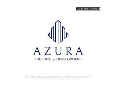 AZURA Building & Development branding design flat graphic design illustration logo logo design minimal minimalist logo motion graphics ui unique